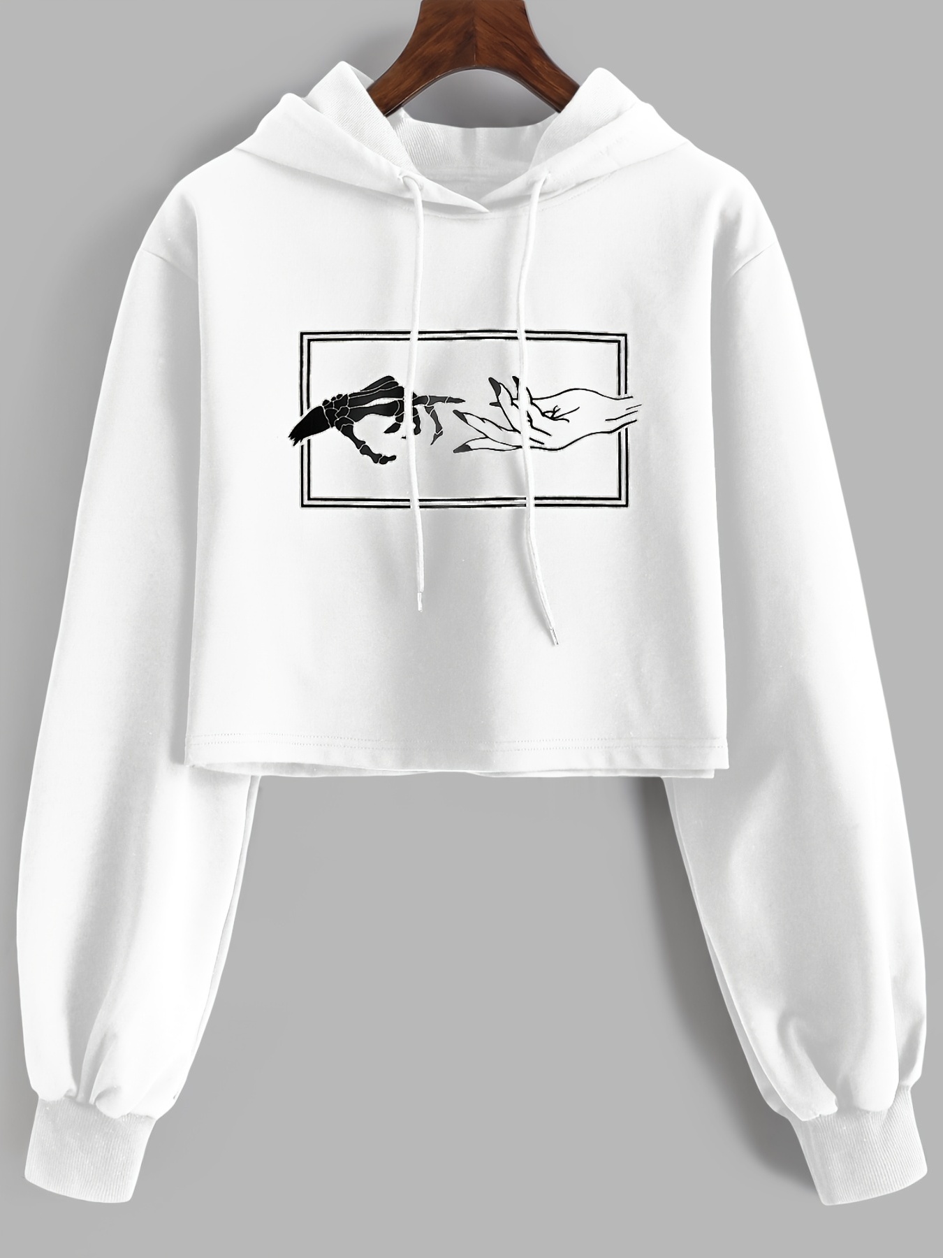 Nyc Skull Cropped Hoodie