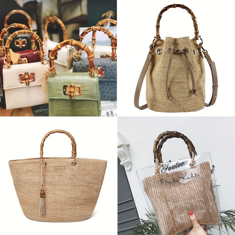 1Pc Imitation Bamboo Bag Handle U Shape Plastic Purse Handles Handbag Handle  For Bag Making Purse