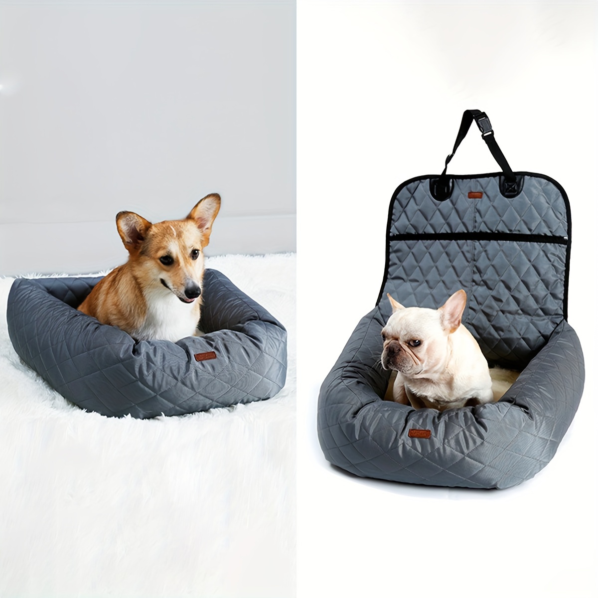 CALIYO Hunde-Autositz Auto-Tierbetten, Autositz für Hunde, Haustier-Sicherheitssitz,  geeignet für jede Art von Auto, abnehmbar und leicht zu reinigen