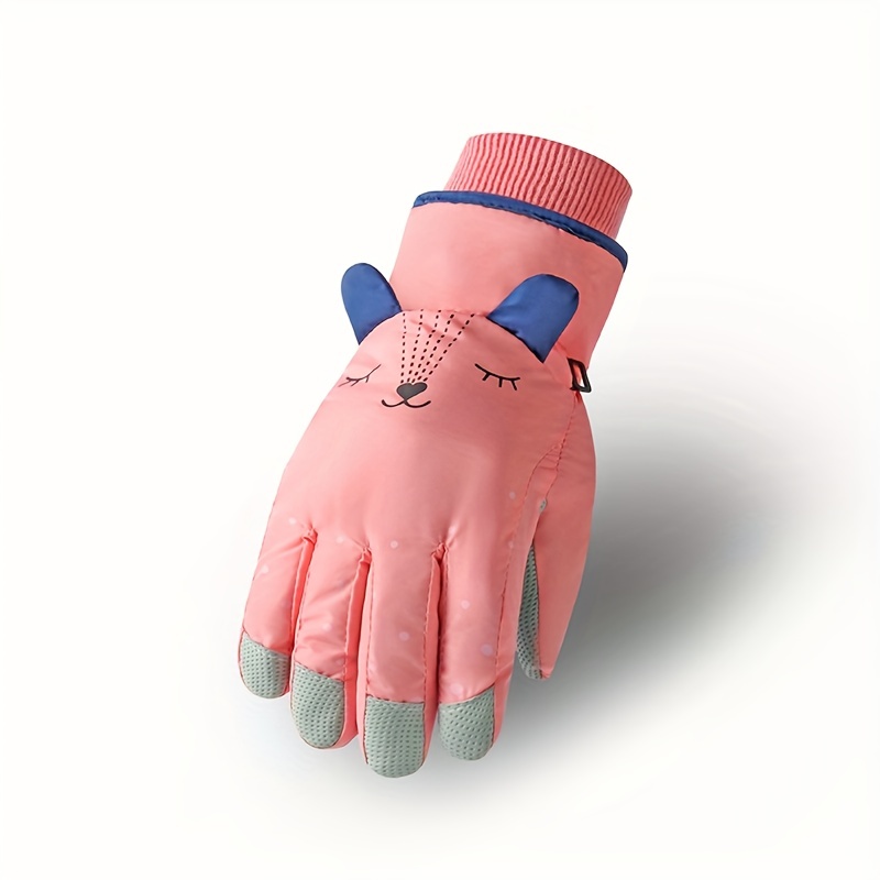 1 paire de gants pour enfants de 7 à 10 ans, mitaines plus chaudes