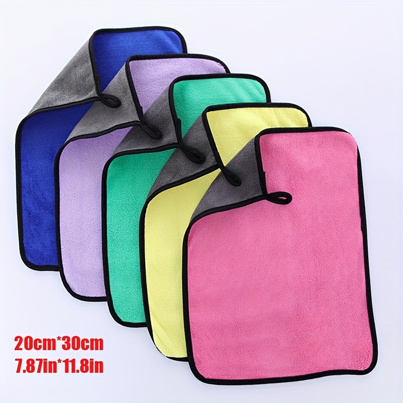 Image of [5 Packs] Thickened Car Cleaning Towel, Wiping Towel, Car Interior And Exterior Beauty Maintenance Absorbent Towel, Car Cleaning And Beauty Products