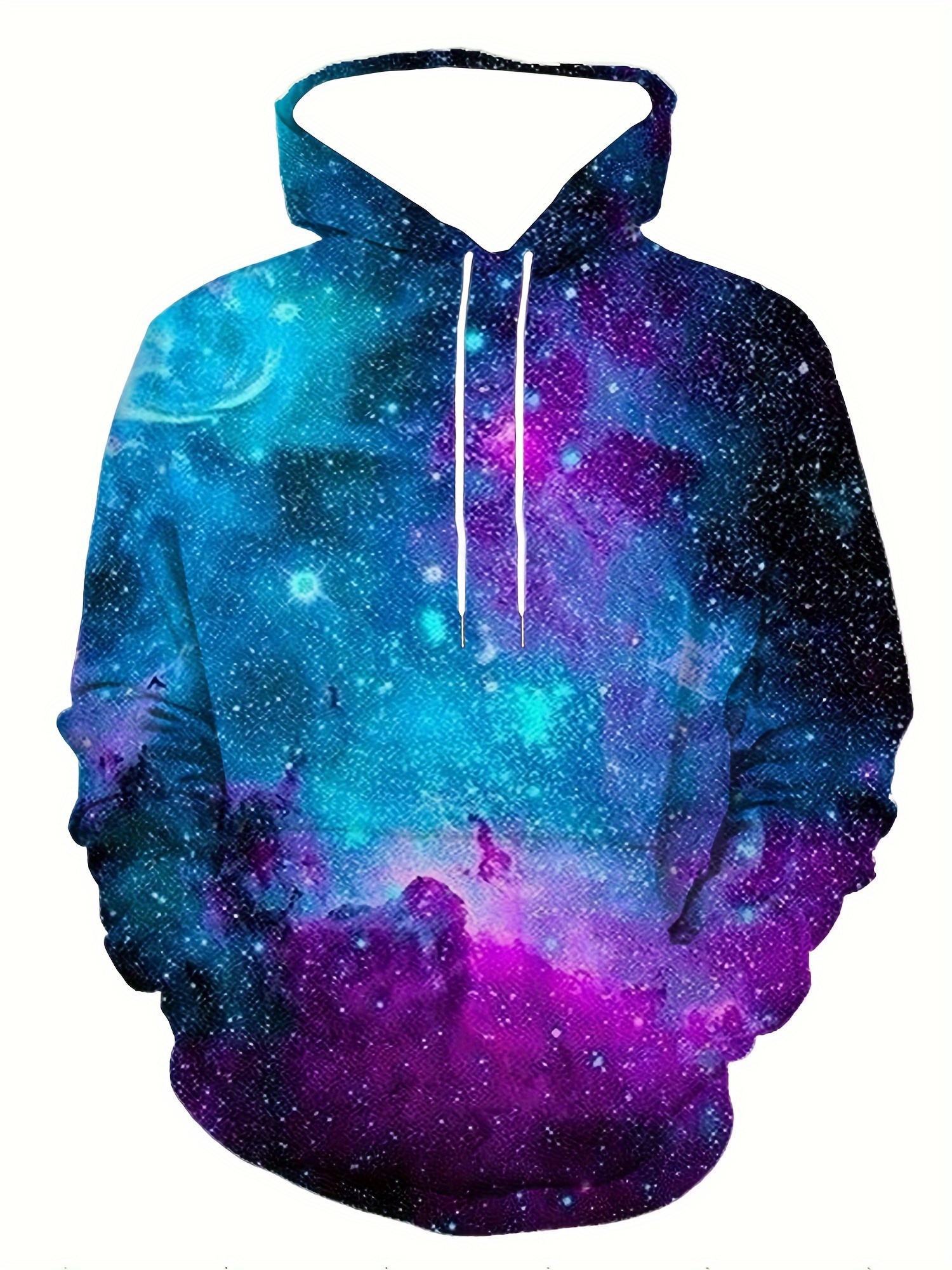 Plus Size Men's 3d Starry Sky Print Hooded Sweatshirt Spring - Temu United  Arab Emirates