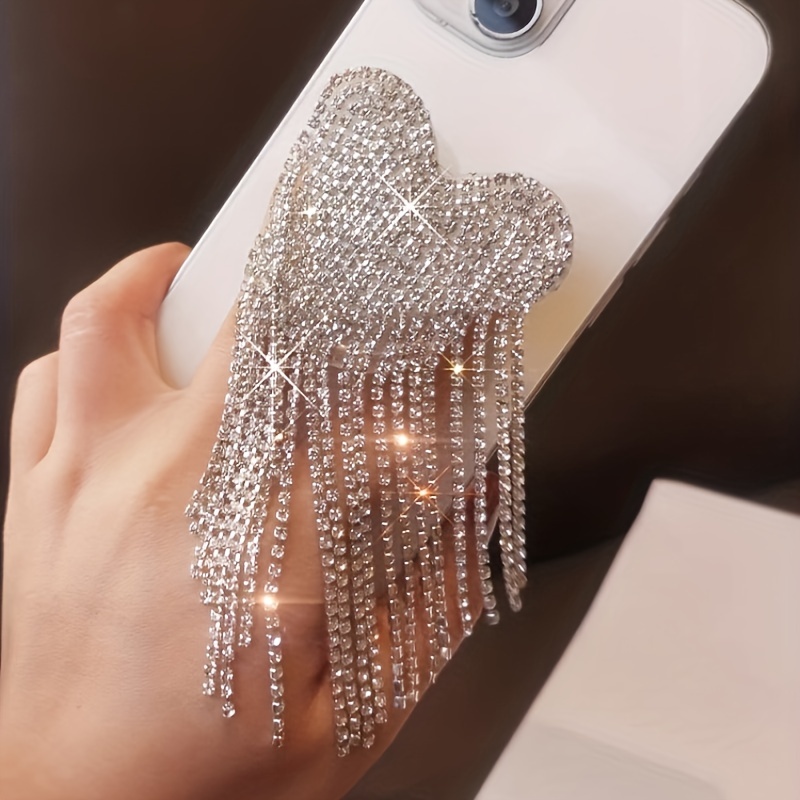 Cell Phone Finger Ring Holder Rhinestone Pull Ring Stickers - Temu