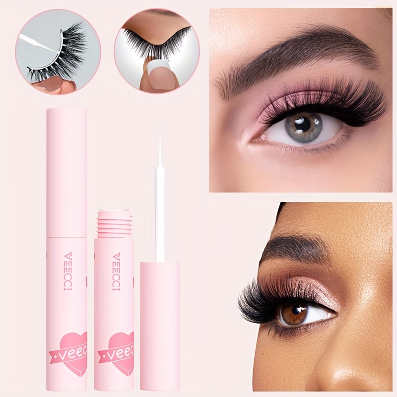 

Super Strong Hold Eyelash Adhesive, Strip Cluster False Lash Glue With Brush Tip Applicator, Clear, Quick Drying, Dries Invisible Waterproof, Easy To Remove, Gentle Formula 5g