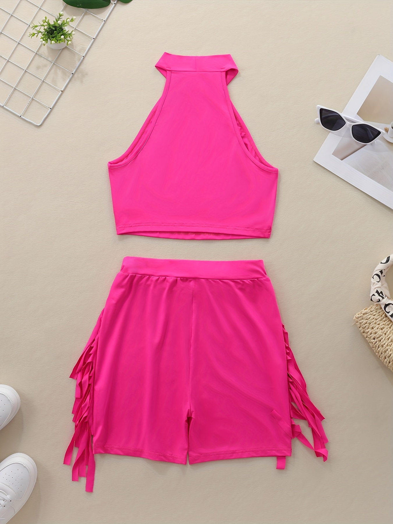 Tank Tops Matching Shorts Suit for Women Two Piece Set Sexy