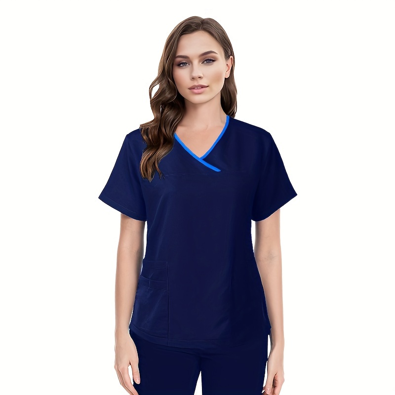 2Pcs/Set Medical Women Nursing Scrub Suit Nurse Uniform T-Shirt Tops Pants  Set