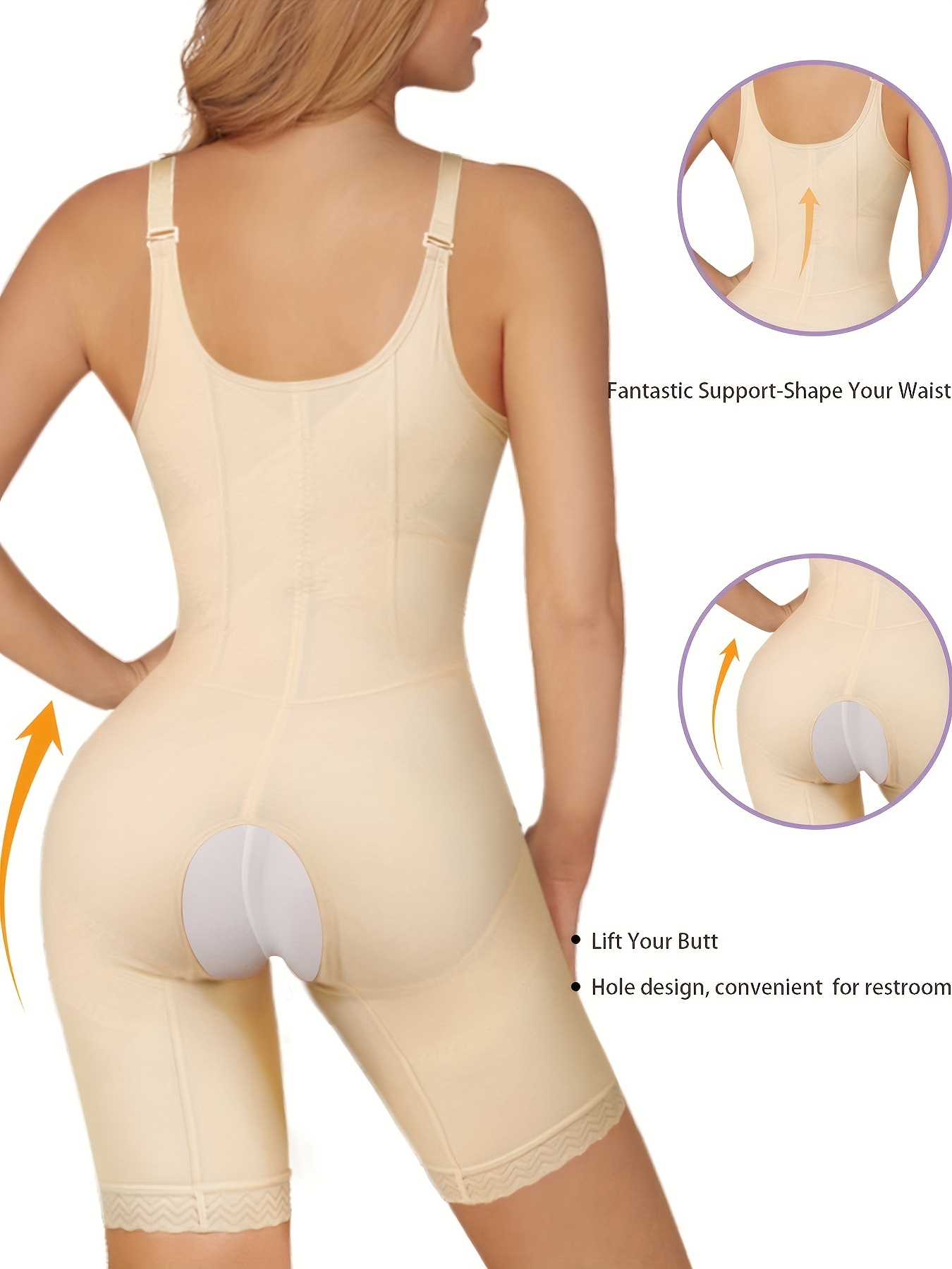  High-Waisted Shapewear Bodysuit For Postpartum And