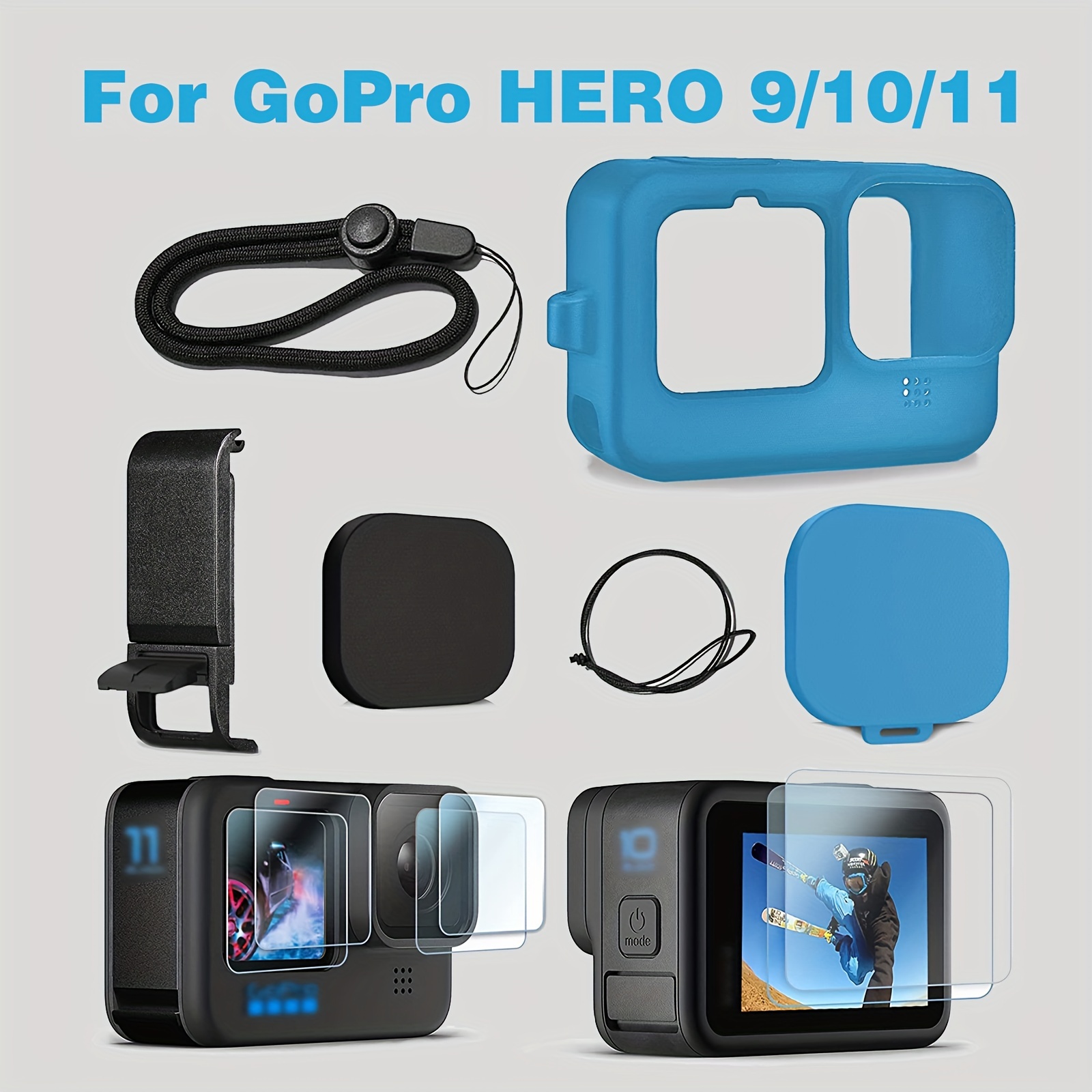 Silicone Sleeve Case For Go Pro Hero 11 /hero 10 /hero 9 - Temu