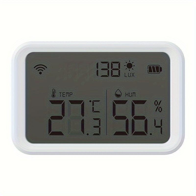 Wifi(2.4ghz) Tuya Smart Temperature And Humidity Sensor - Temu