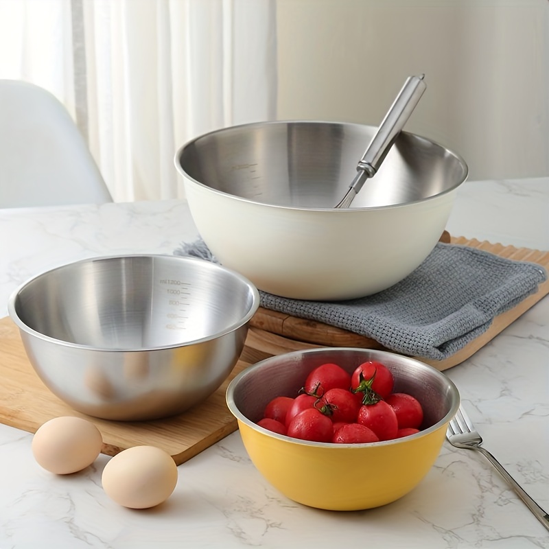  STAINLESS STEEL MIXING BOWLS: Home & Kitchen