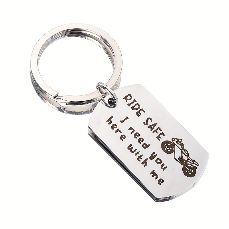 3PCS BE SAFE I NEED YOU HERE WITH ME Stainless Steel Keychain Key Ring  Boyfriend