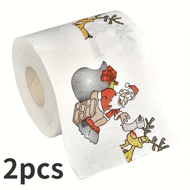 1 Rouleau De Papier Toilette Imprimé De Noël, Mode en ligne