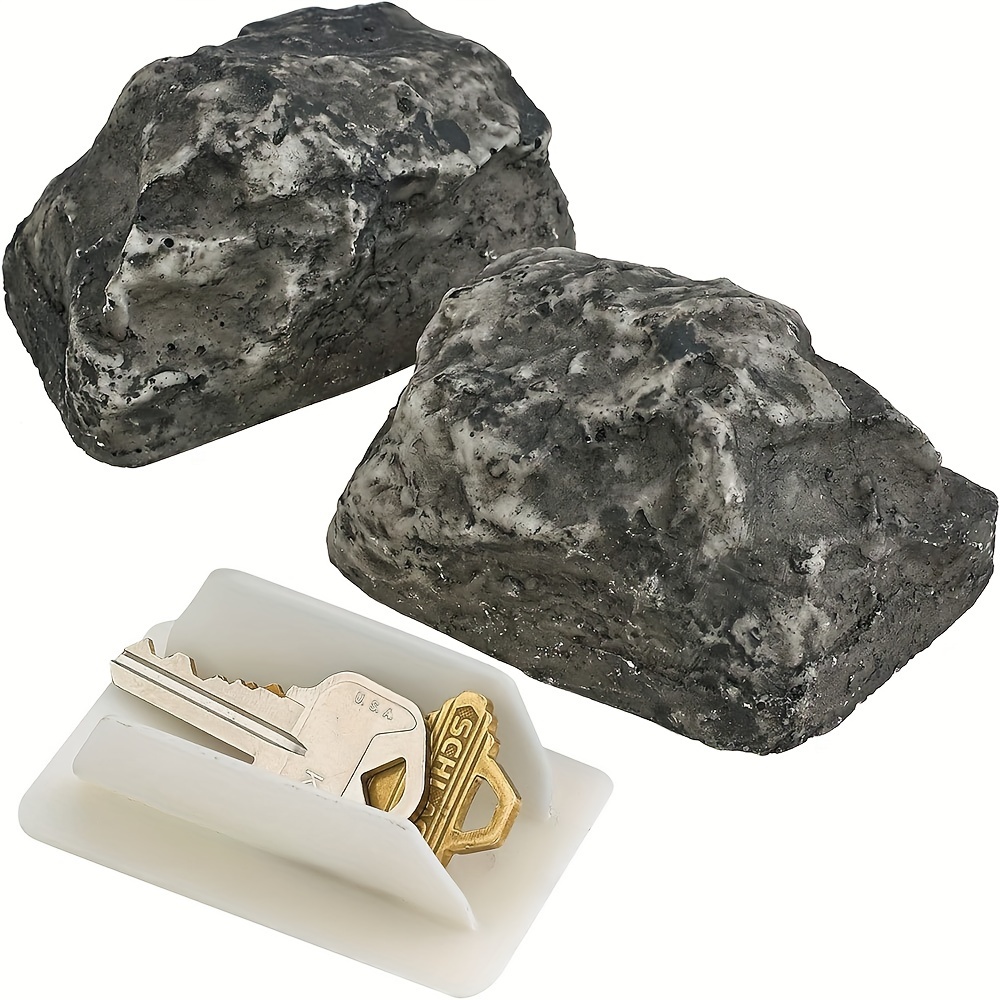 1pc Outdoor Hidden Key Box, Realistic Stone Decoration, Unique Fake Rock  Key Hider To Protect Your Spare Key And Make A Perfect Creative Gift