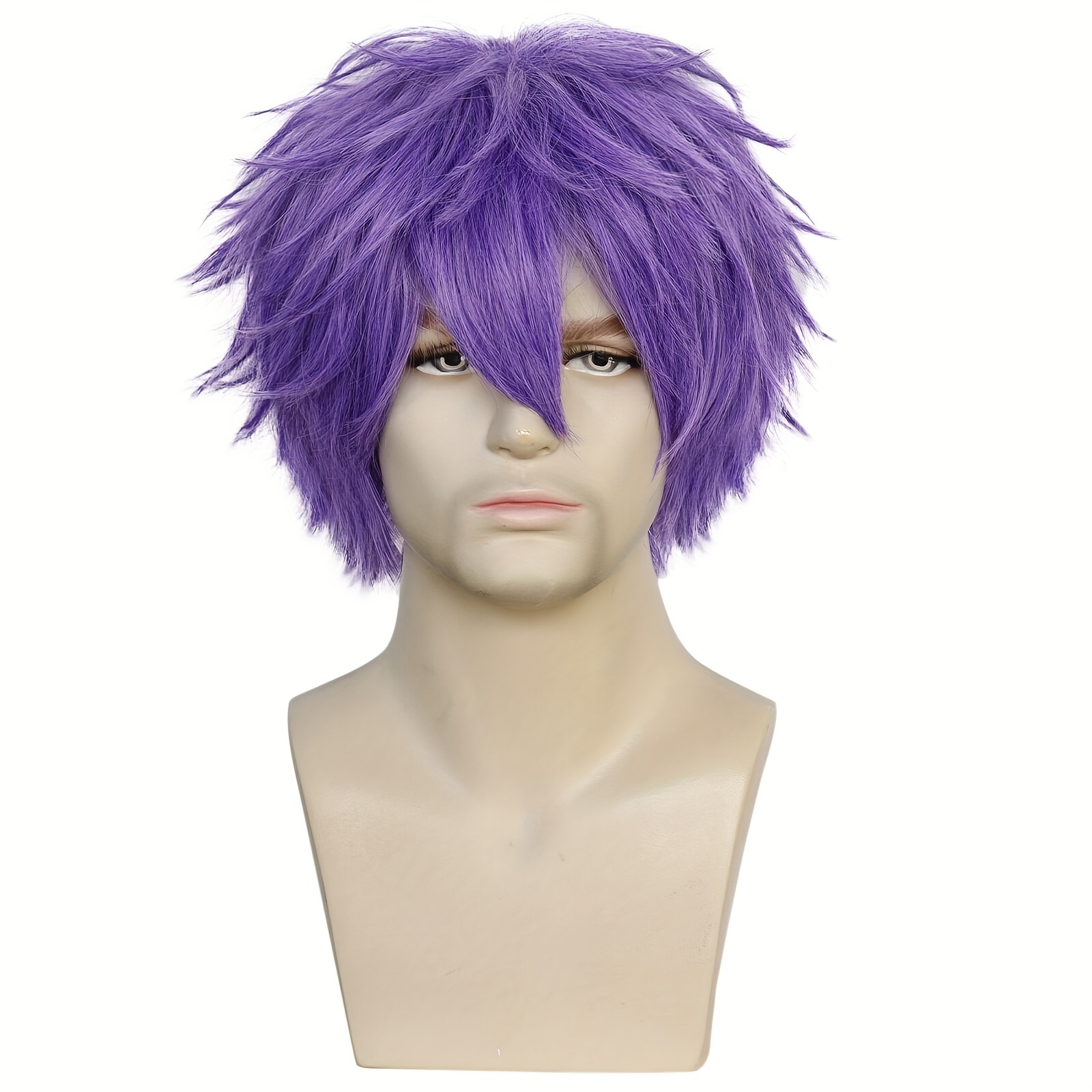 Purple top mens wig