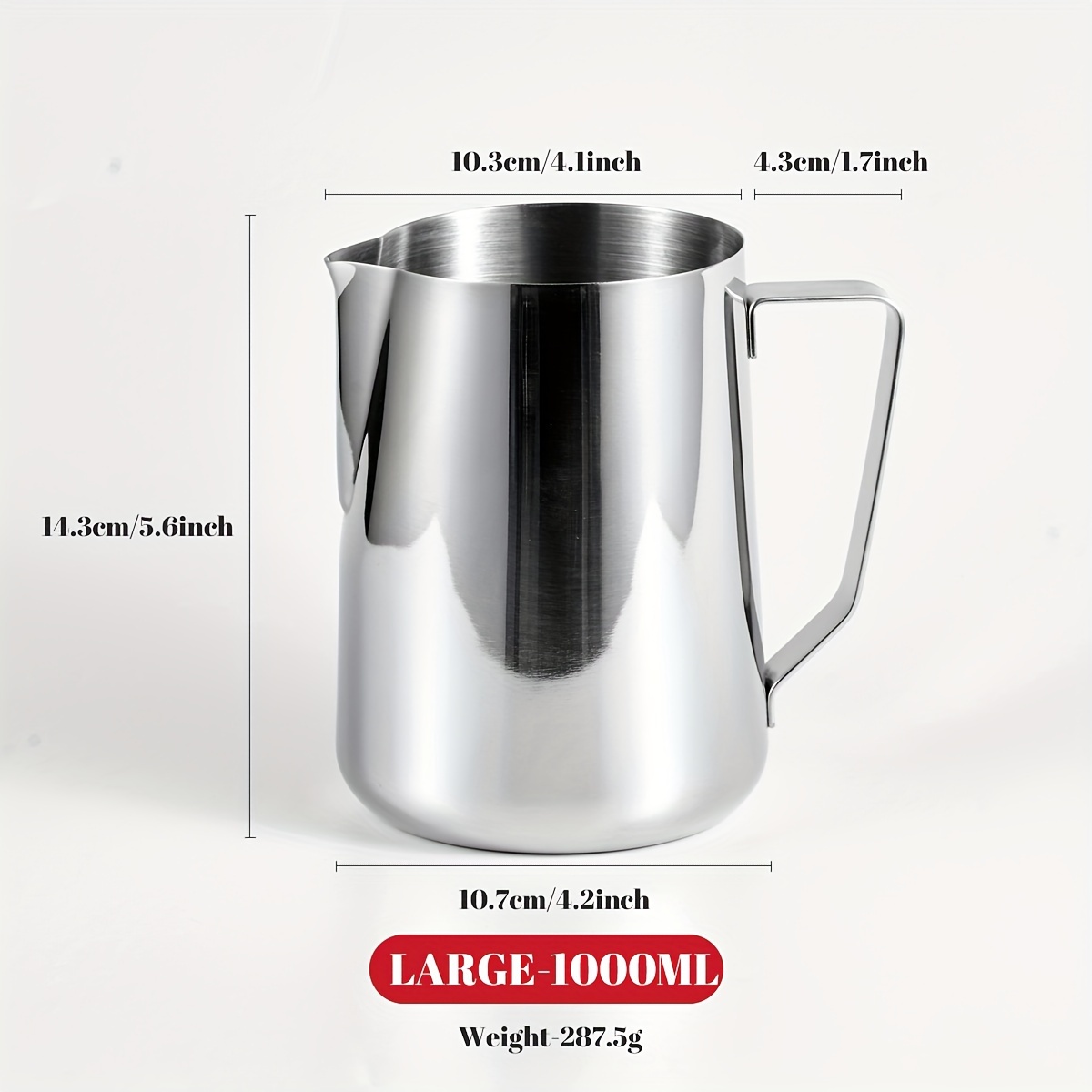 Stainless Steel Coffee Jacquard Cup With Scale Pointed Nose - Temu