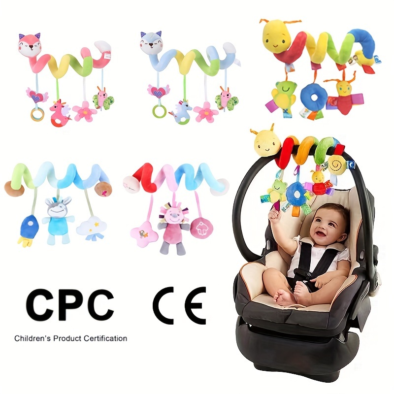 Juguetes de asiento de automóvil, juguetes de bebé de alto contraste en  blanco y negro para recién nacidos, juguetes de cochecito para recién  nacidos
