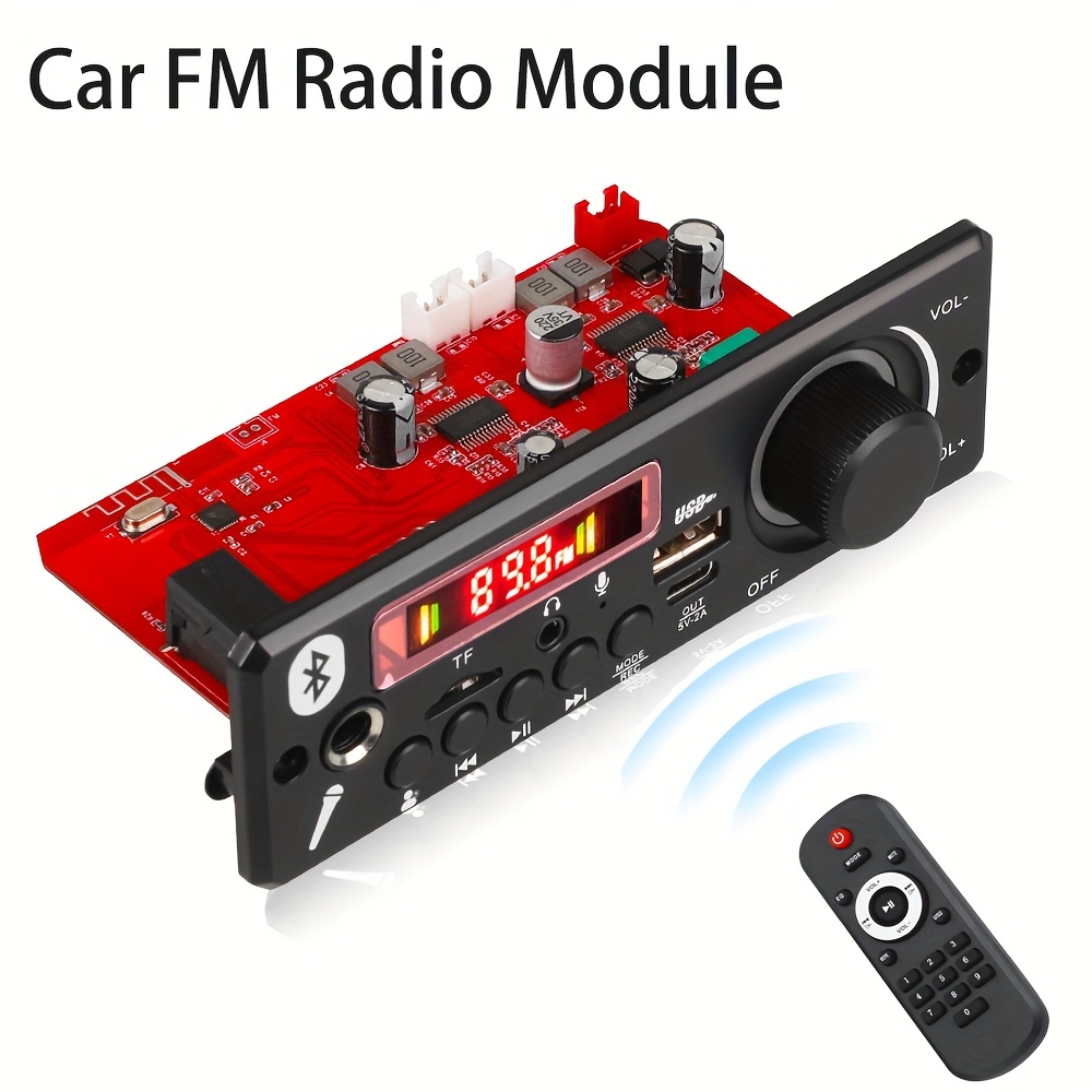 Transmisor FM Bluetooth para coche, adaptador Bluetooth inalámbrico con  llamadas manos libres y pantalla LCD de 1,44, reproductor de música