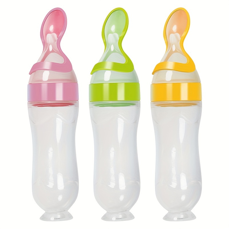 90ml Soft Silicone Baby Feeding Bottle, Healthy Silicone Squeeze