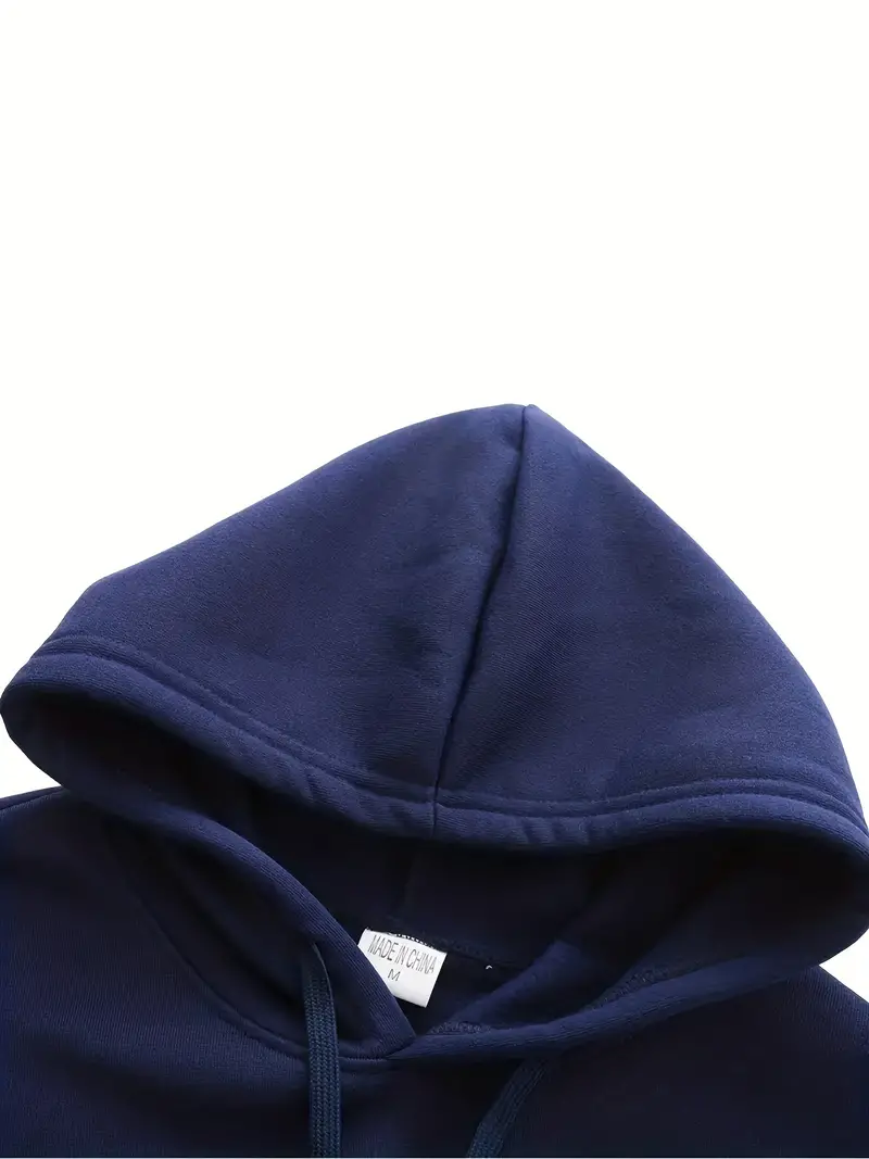 Men's Solid Color Hoodies, Casual Loose Fit Drawstring Hooded Sweatshirt  With Pocket Best Sellers Temu
