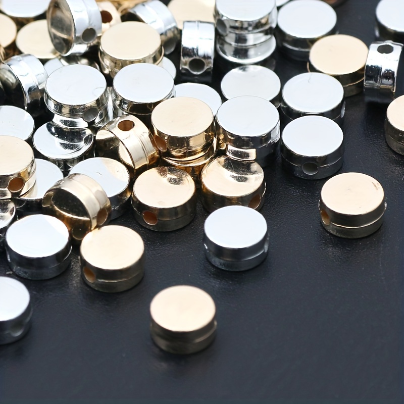 100pcs 6mm Random Mixed CCB Flat Round Spacer Beads