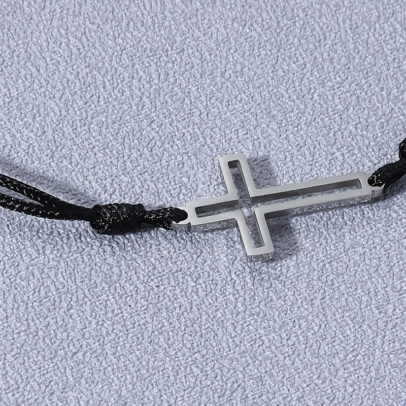 Adjustable Cross Strap Red Bracelet for Men