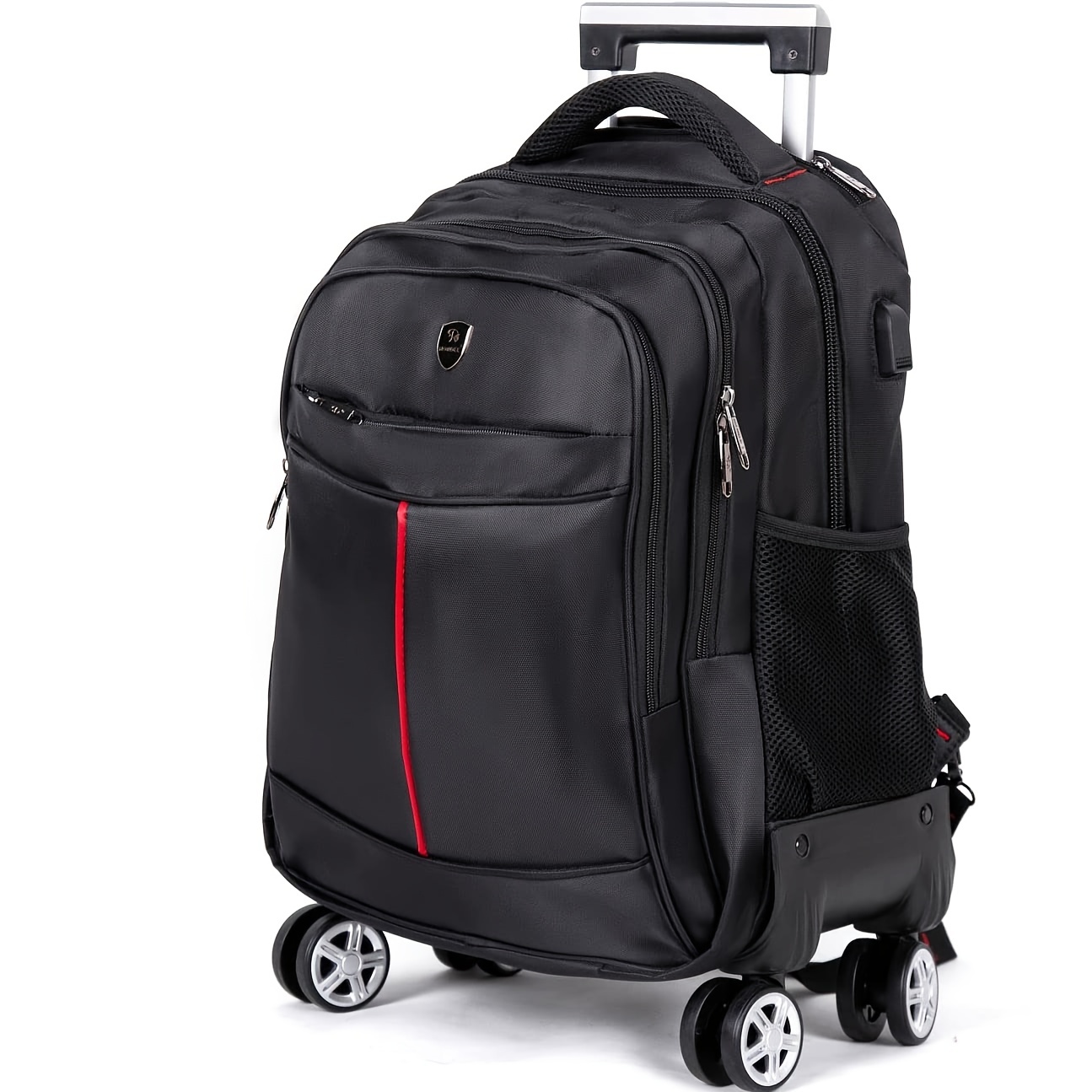 MATEIN Mochila con ruedas para mujer, mochila de viaje para laptop de 17  pulgadas con ruedas, mochila grande impermeable para equipaje de negocios