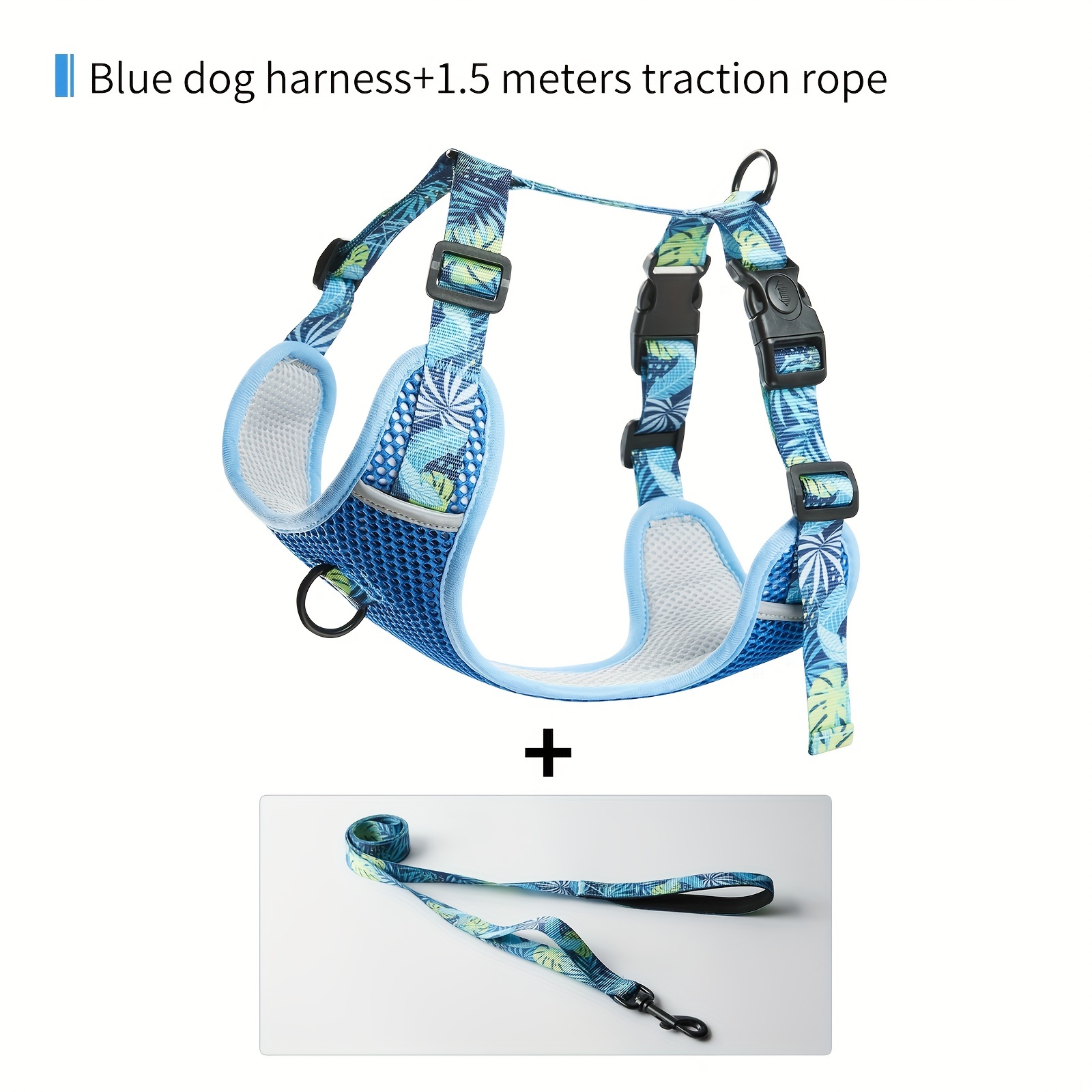 Dog Backpack No-Pull Pet Harness Vest with Saddle Bag 4.9ft Leash Cute Self  Carrier Bag for Small Dogs Travel Training