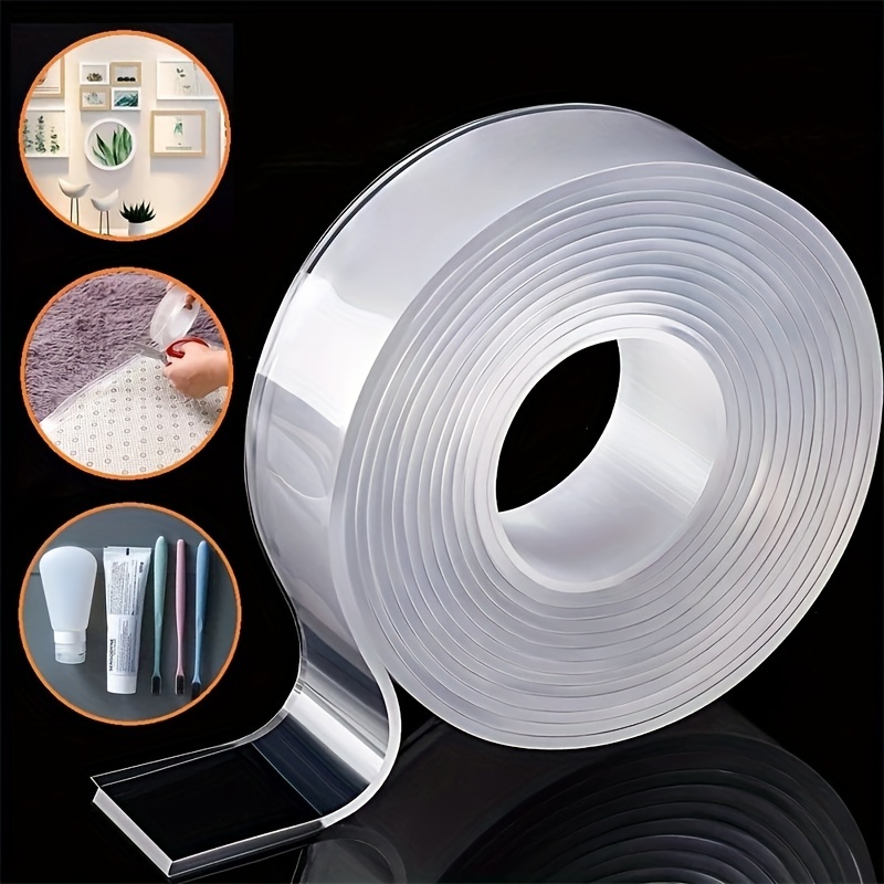 5M Nanotape Clear Acrylic Double-sided Tape Reusable Waterproof Tape  Cleaning Kitchen Bathroom Supplies Tape - AliExpress