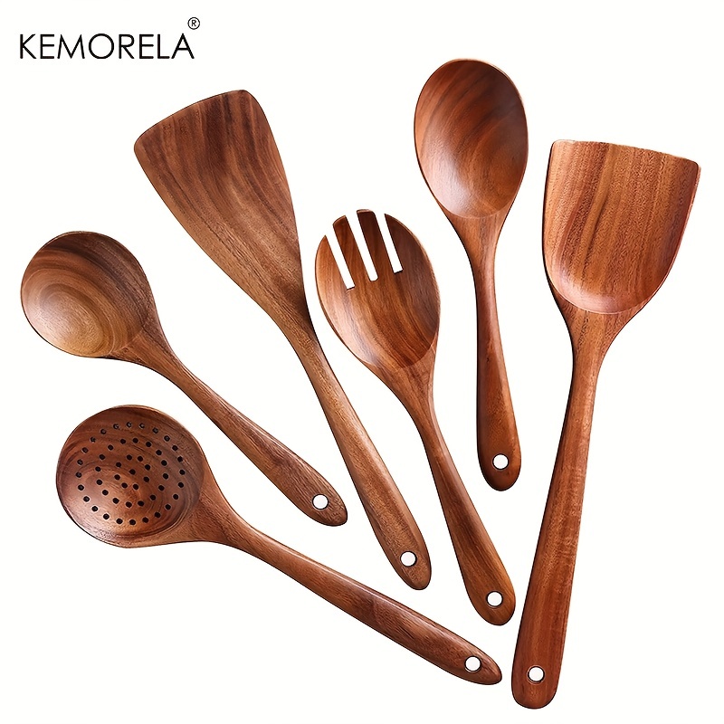 Bamboo Ladles, Wooden Spoons Utensils, Bamboo Cooking Utensils Carve Burned  Wooden Spoon, Slotted Spatulas, Funny Kitchen Gadgets Non-stick Cookware  For Housewarming Gifts, Kitchen Tools, Kitchen Supplies - Temu