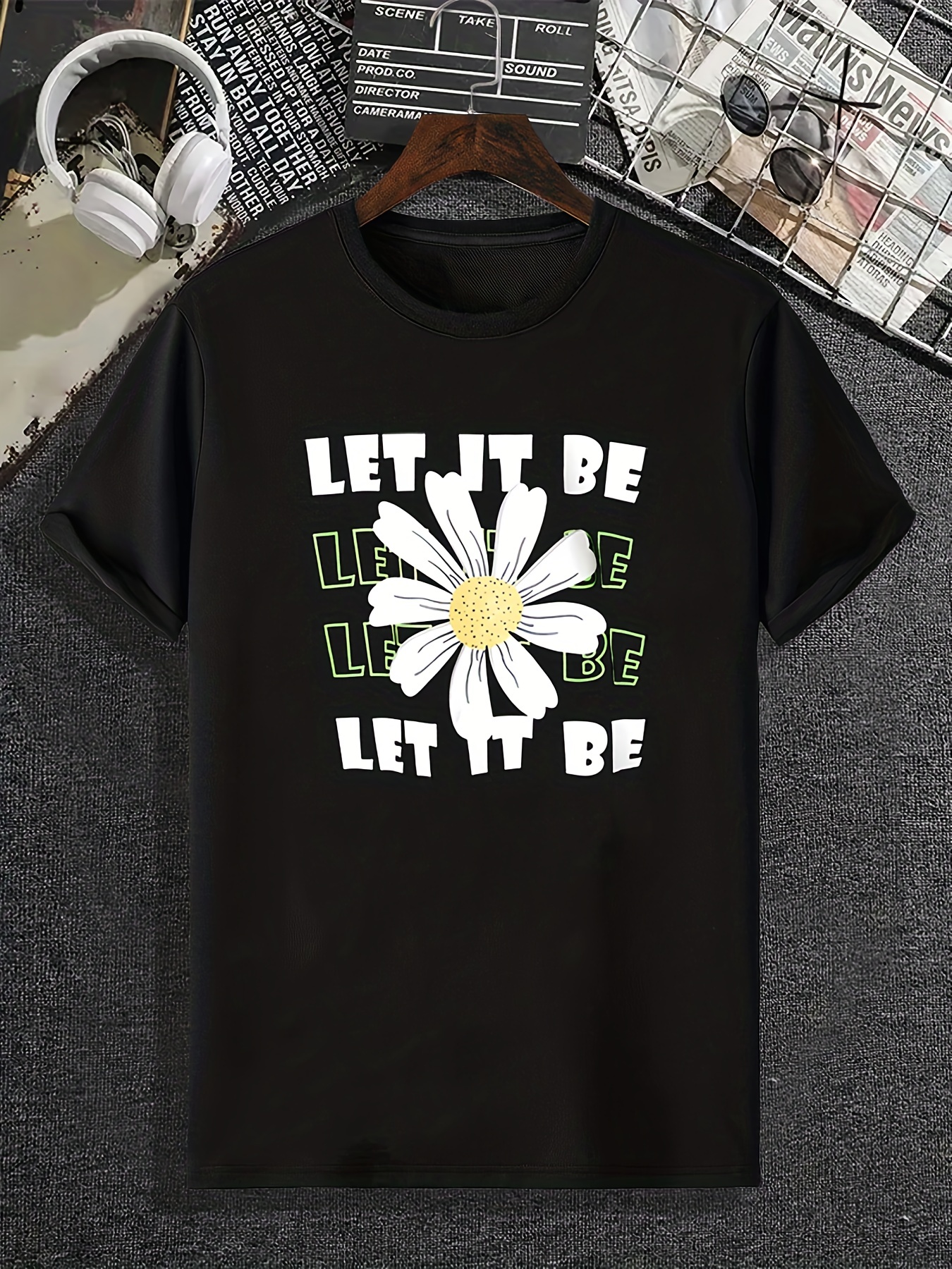 let it be flower t shirt