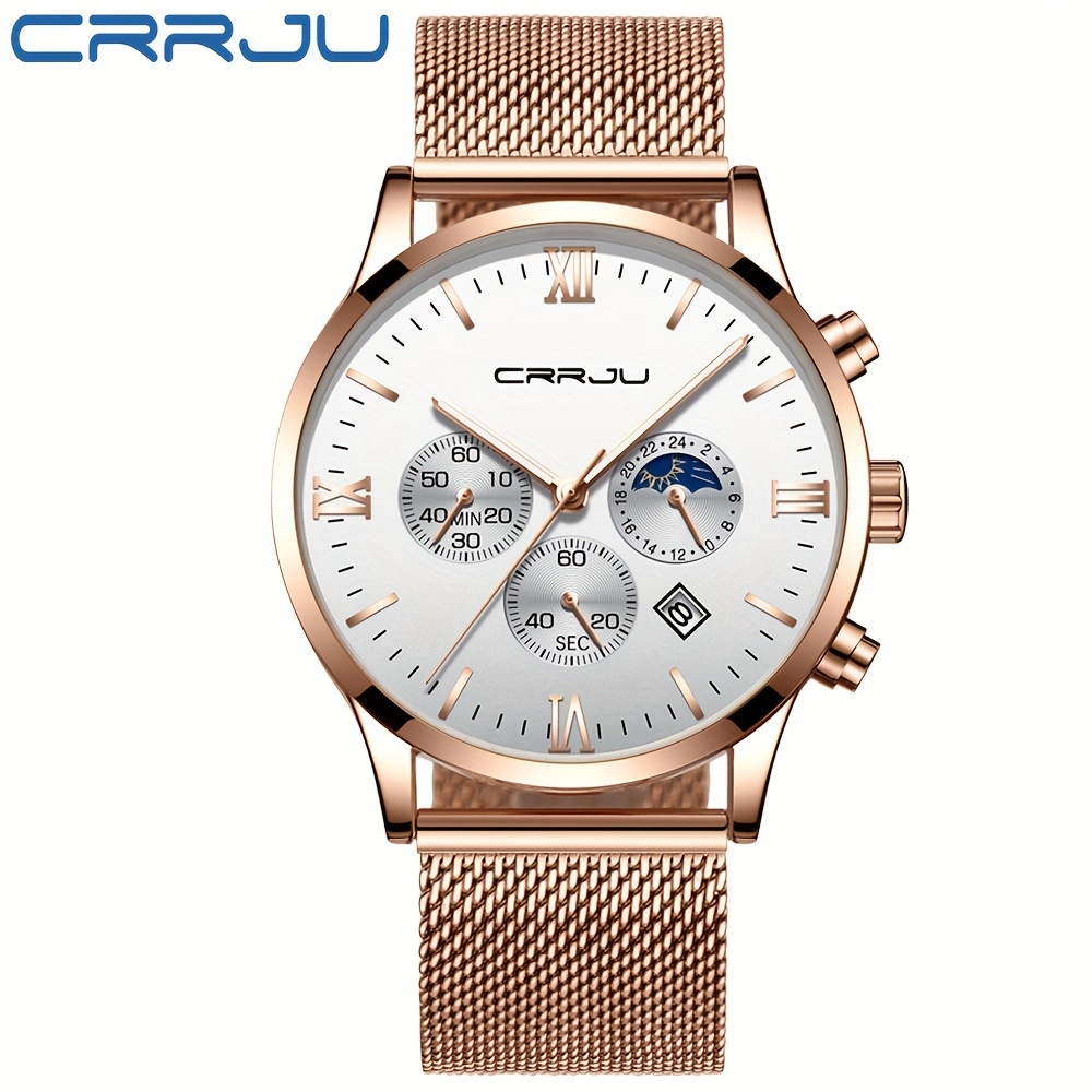 Crrju Fashion Men's Watch Chronograph Watch - Temu