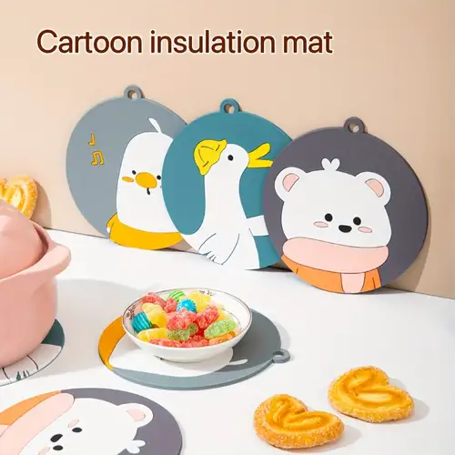 Silicone Placemats Babies Toddlers Cartoon Donut Castle - Temu