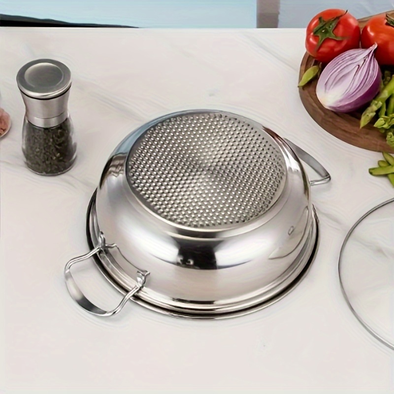 Stainless Steel Stockpot with Glass Strainer Lid, Saucepan