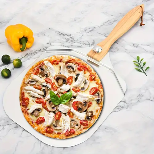 1xSliding Pizza Peel - Pala Pizza Scorrevole with Handle, Pizza Spatula  Paddle