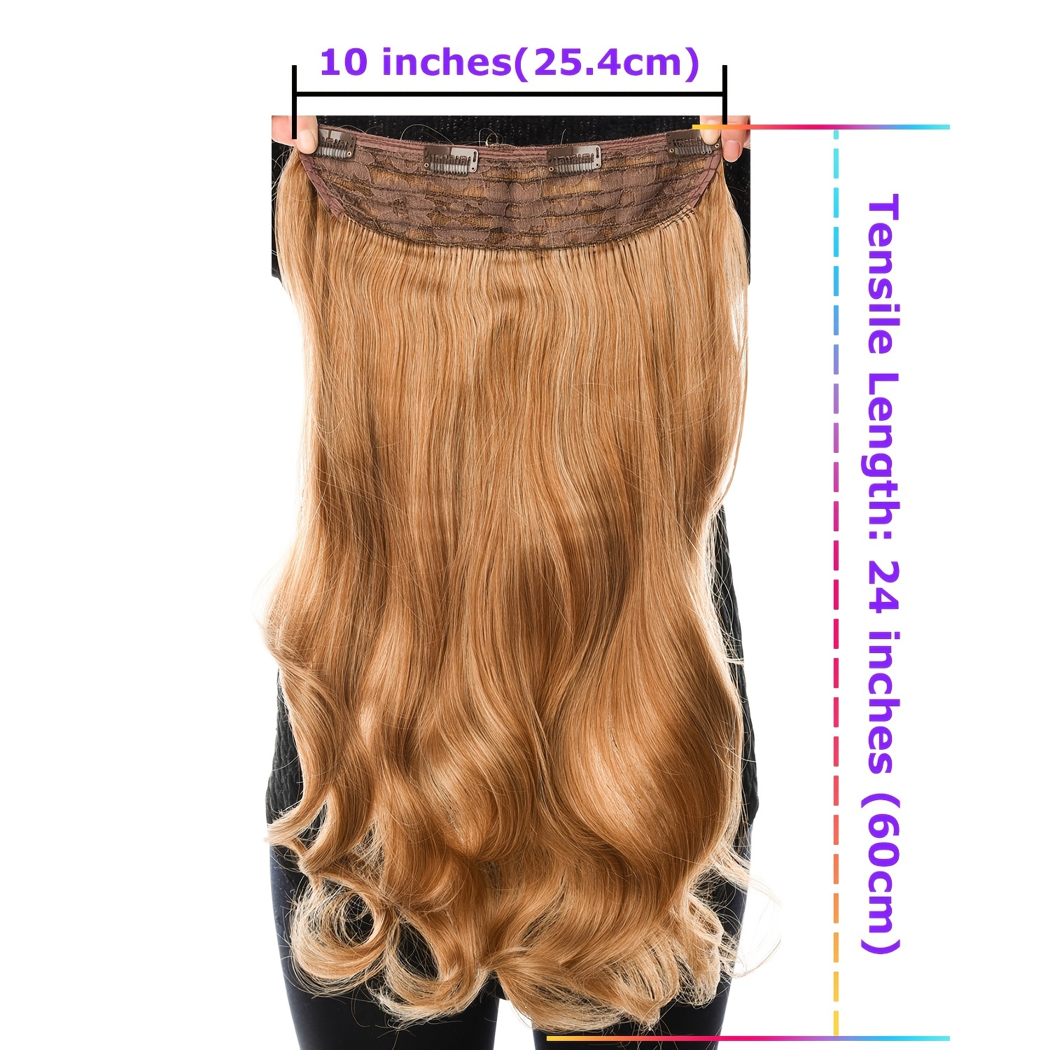 Clip In Hair Extension Synthetic Wavy Clip In Hair Temu United