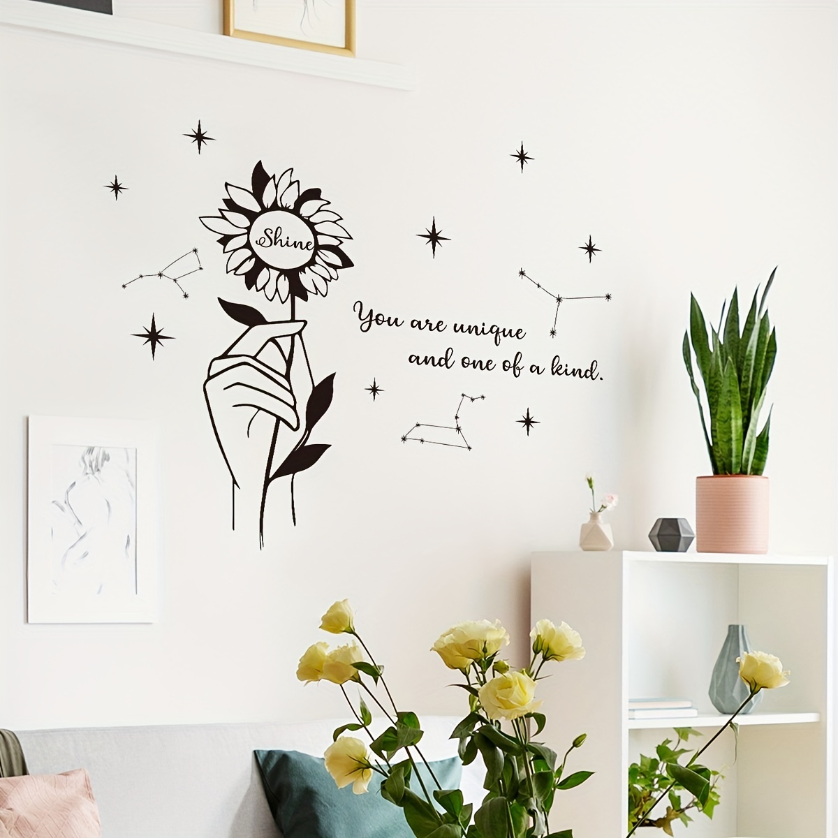 Decoro a parete con stelle e frasi motivazionali - Per la casa e