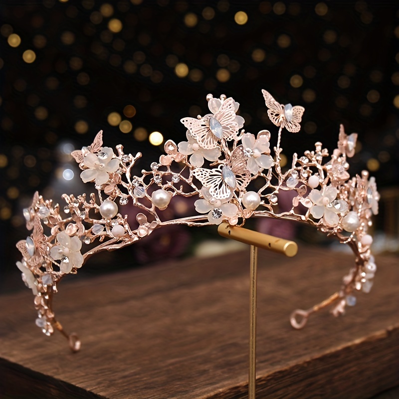 Crystal Crown Mini Crown For Girls Rhinestone Pearl Bridal Tiara With Hair  Comb Perfect Wedding Gift For Women And Children From Tieshome, $1.97
