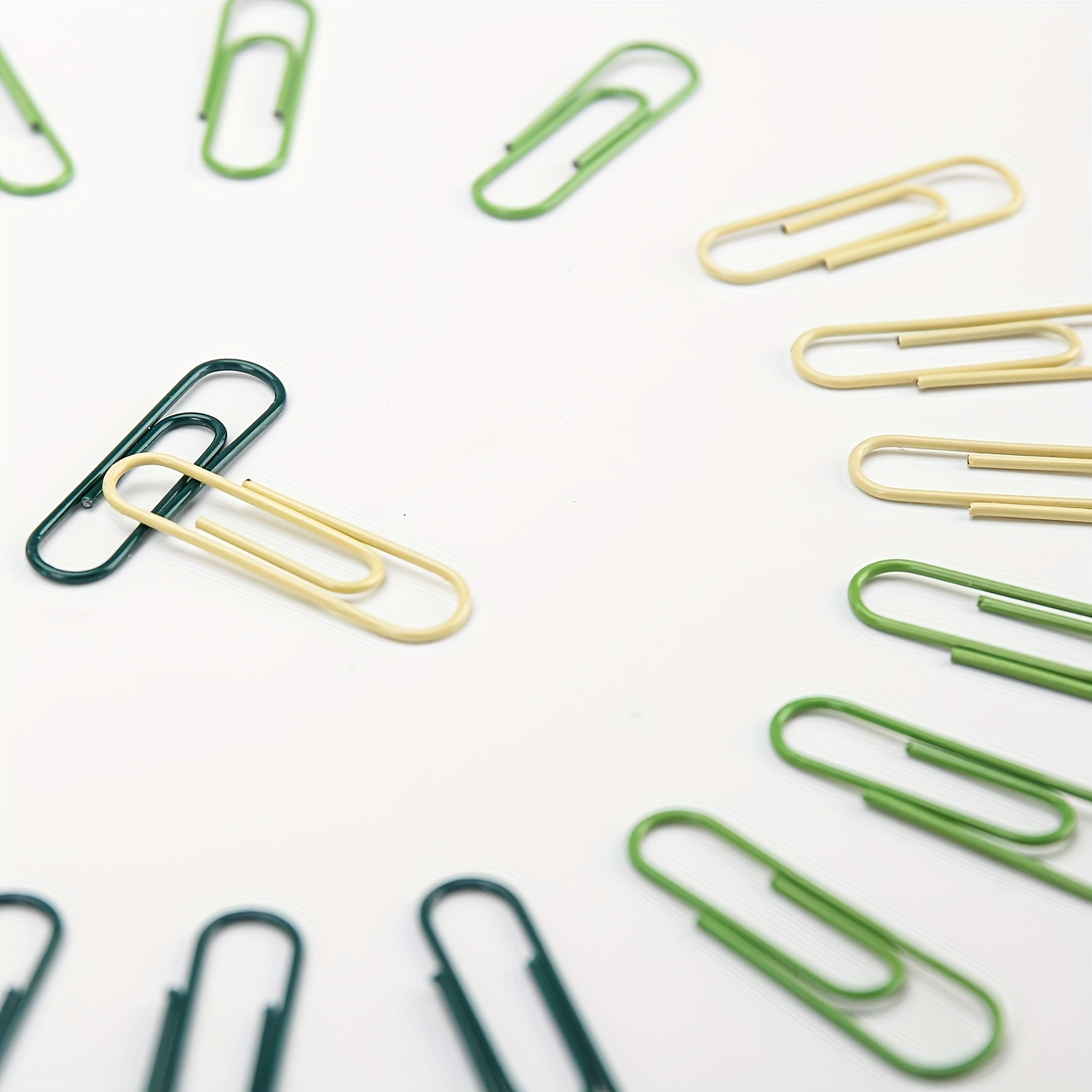 80 Colorful Iridescent Paper Clips for Desk Sparkle