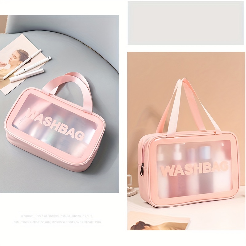 Transparent Washbag Toiletry Bag Makeup Cosmetic Bag Travel - Temu