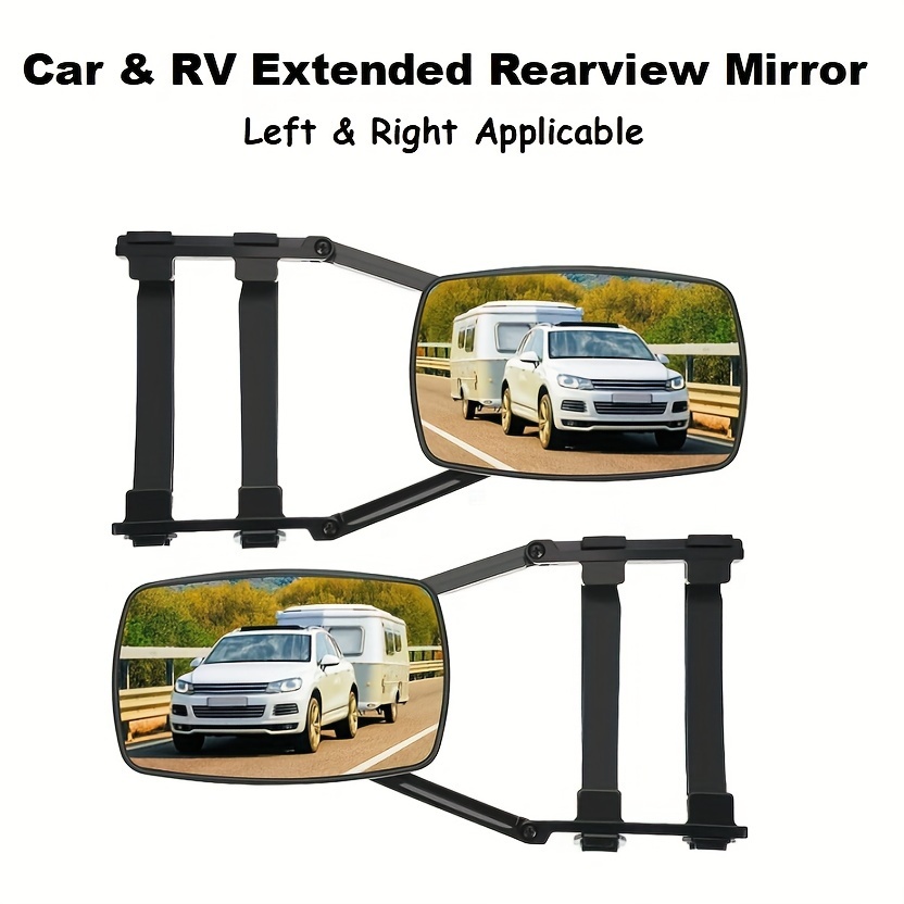 

1pc Rv Truck Car Trailer Extension Rearview Mirror Rv Mirror, Extended Strap Rearview Mirror Flat Mirror, Left And Right Side Universal