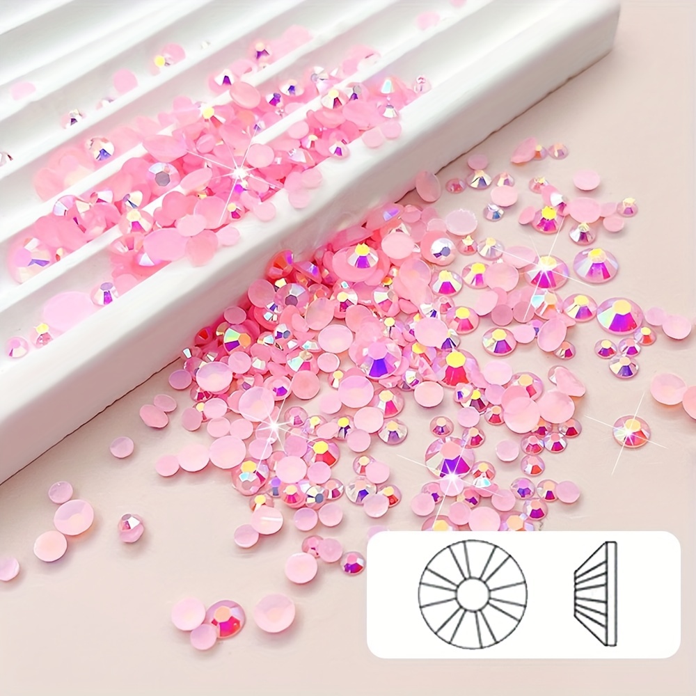  Pink Rhinestones 3000Pcs Flatback Nail Gems Rhinestones for  Nails Makeup Craft, Face Gems Shiny Crystals Jewels Nail Art Decorations  (Pink 3mm) : Beauty & Personal Care