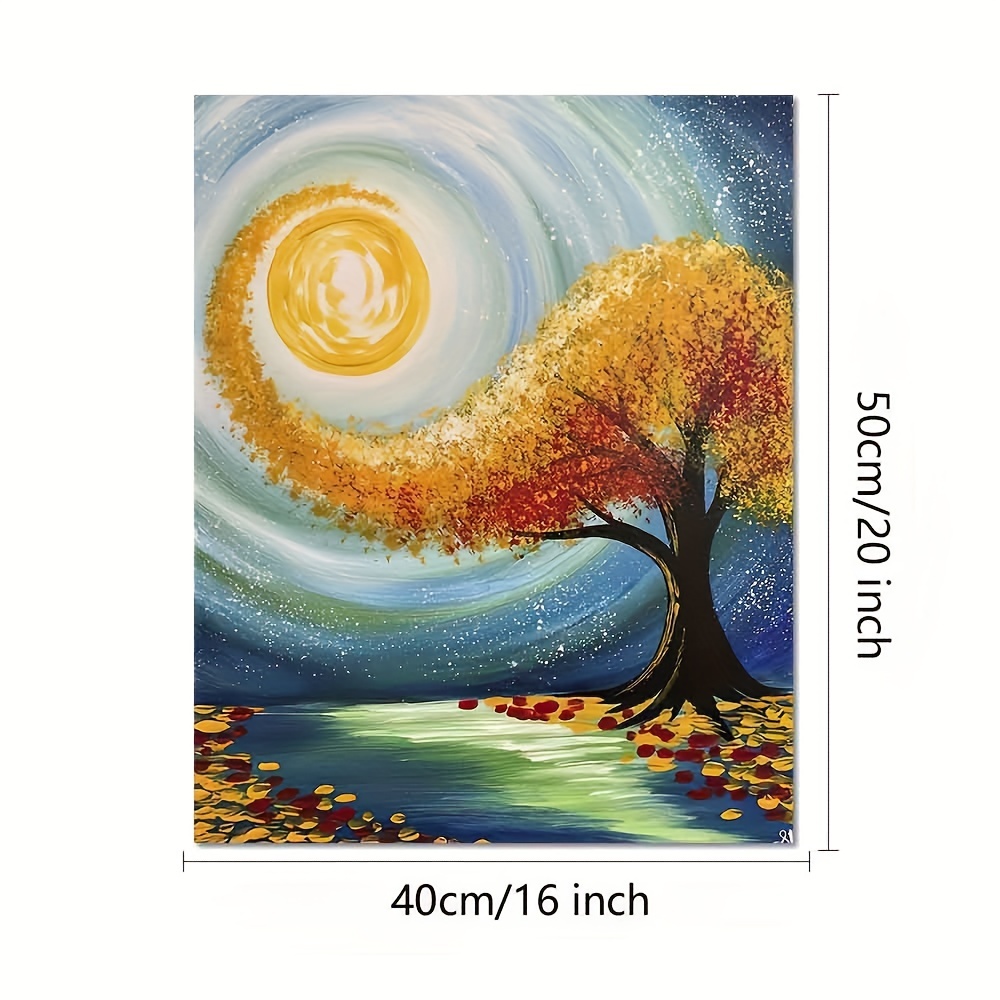 1pc Paint By Numbers For Adults, Tree DIY Digital Oil Painting, Acrylic  Paint Leisurely Painting Kit, Canvas Wall Art, Colorful Autumn Bedroom Wall  De