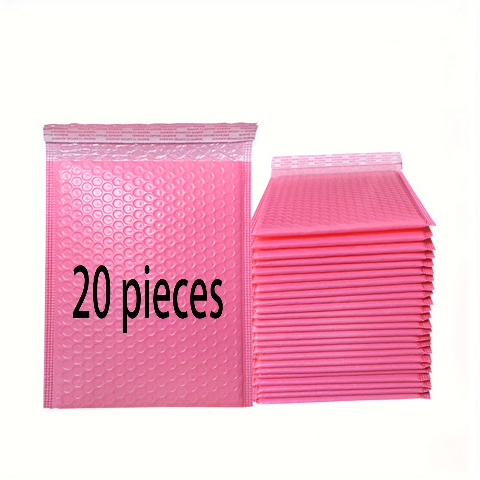 

20pcs Large Capacity Pink Self-adhesive Waterproof Bubble Bags Small Business Mailing Waterproof Boutique Mailing Jewelry Cosmetics - Great For Buffering And Pressure Resistant Storage