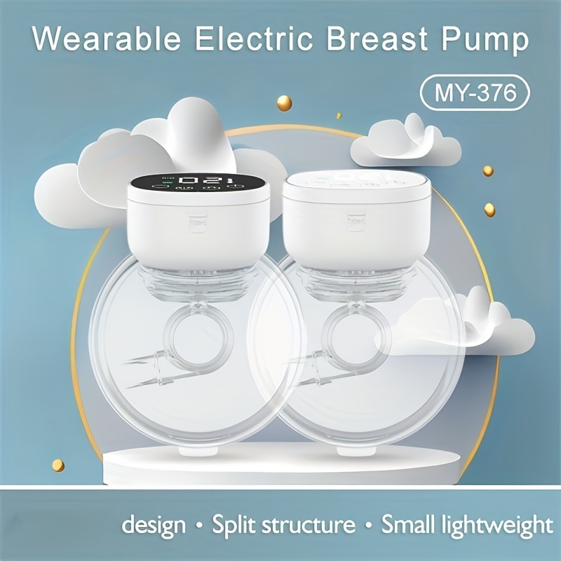Wearable Breast Pump, LCD Hands-Free Pump, 3 Mode & 9 Levels Adjustable for  Comfortable Pumping, Low Noise & Painless Electric Breastfeeding Pump