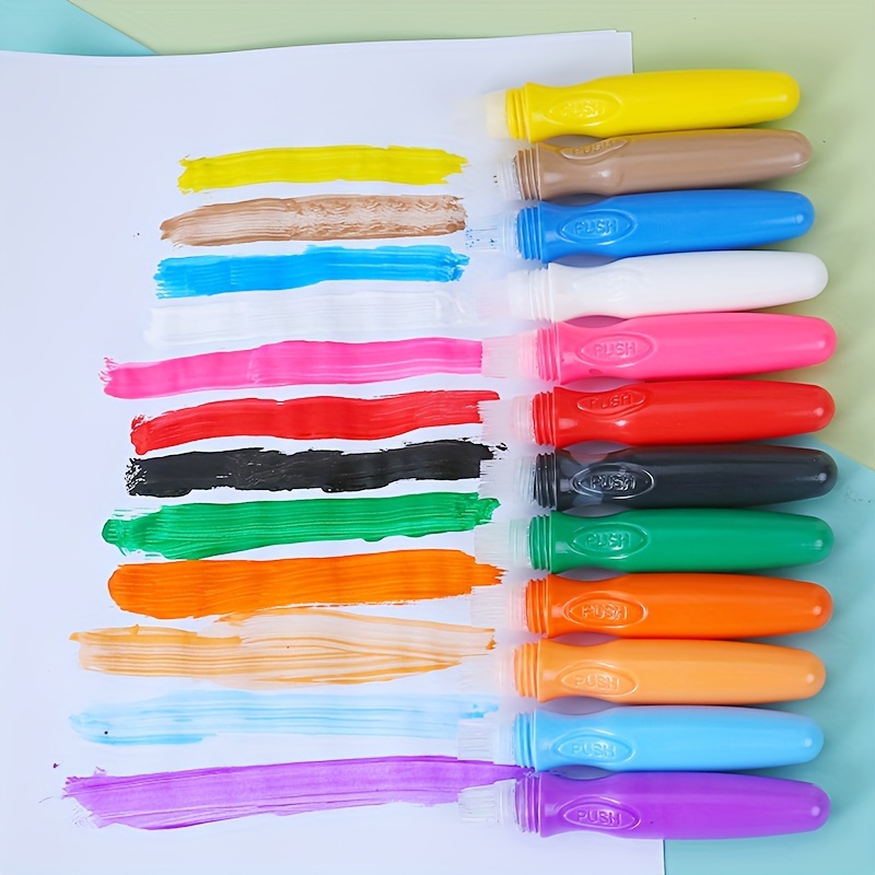 Tempera Paint Sticks For Kids Washable - Super Quick Drying, Non