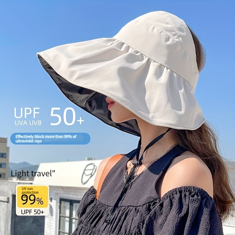 Large Brim Uv Protection Sun Hat Fashion Uv Protection Empty - Temu Canada