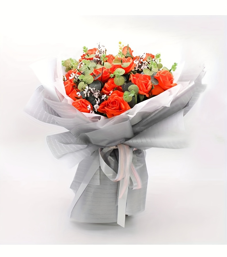 Papel de regalo de flores de algodón coreano, papel de regalo floral no  tejido, 15 hojas, suministros de floristería, suministros florales para  flores frescas, 23.6 x 23.6 pulgadas (caqui) oso de fresa