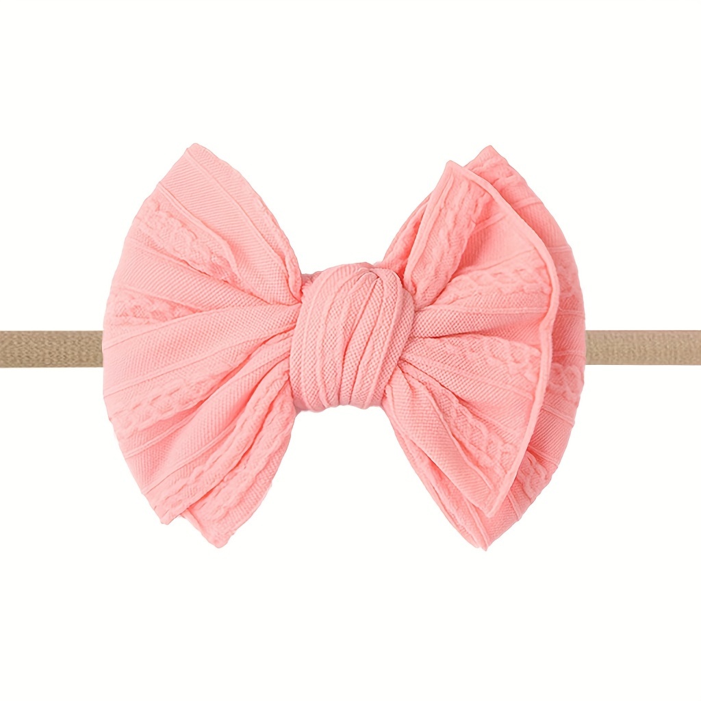 Children's Cute Simple Bow Soft Headband Girls Hair - Temu New Zealand