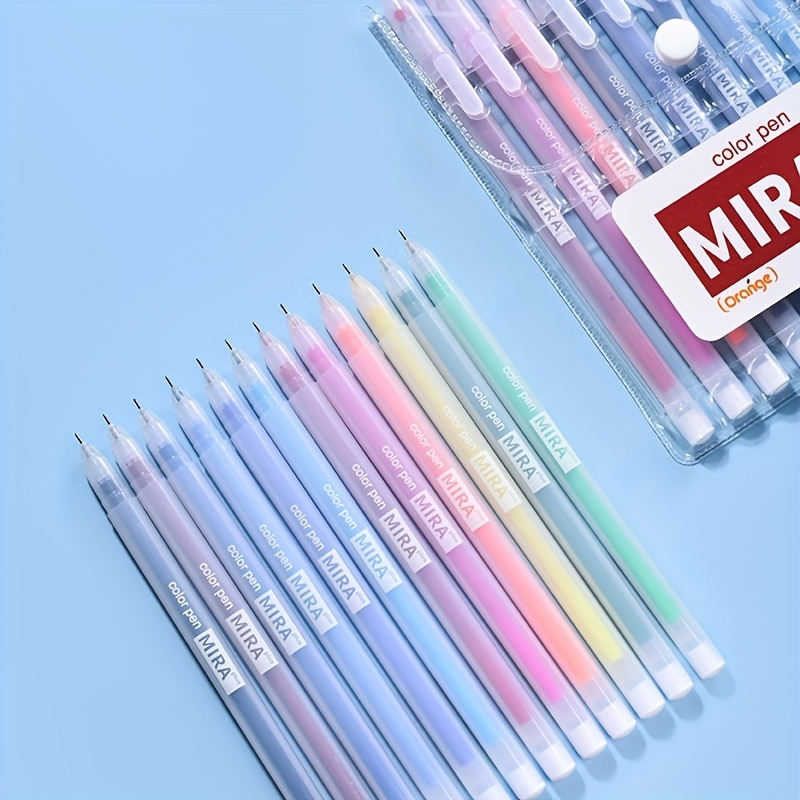 9/12 PCS Colored gel pens set Free Shipping Kawaii blue 0.5 mm ballpoint pen  for journal Cute Korean School stationary supplies