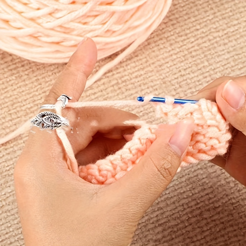 Crochet Ring Yarn Guide Knitting Sweater Finger Holder - Temu